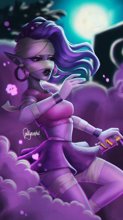 Brawl Stars Emz Purple wallpaper