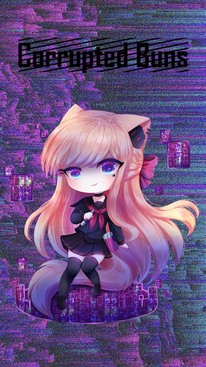 Gacha Life Corrupted Units Purple wallpaper