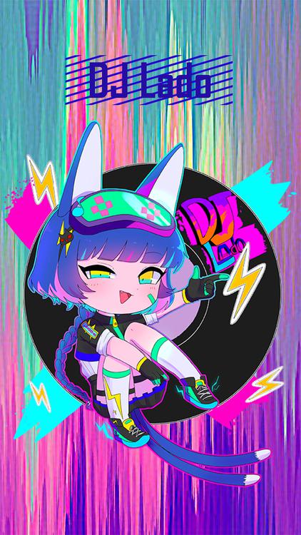 Gacha Life DJ Units Cyan wallpaper