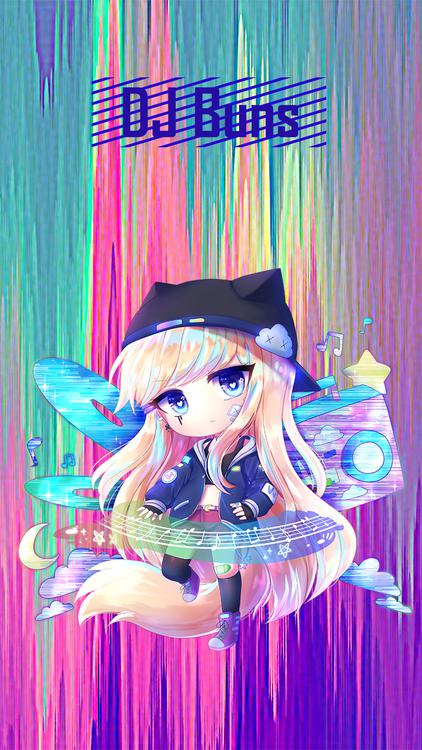 Gacha Life DJ Units Cyan wallpaper