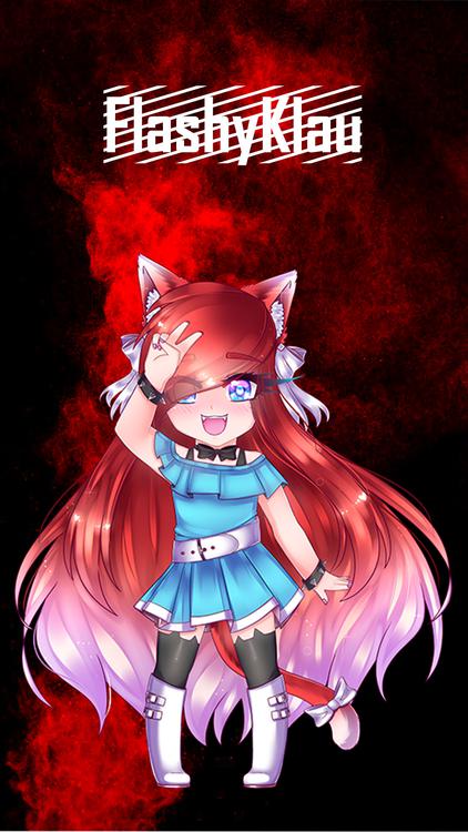 Gacha Life Fire Units Black wallpaper