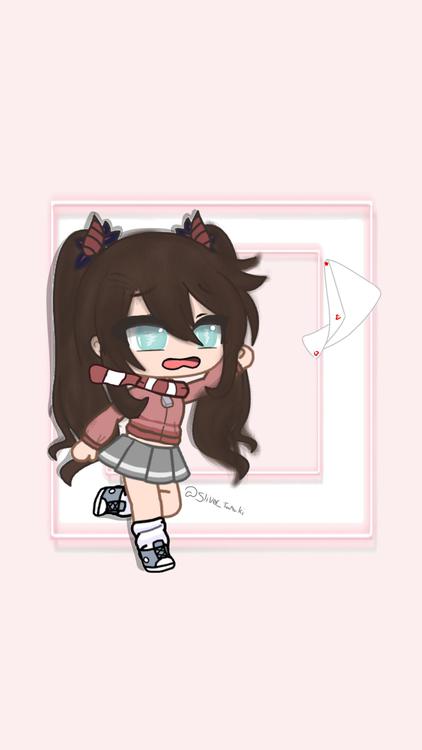 Gacha Life Rose Pink White wallpaper