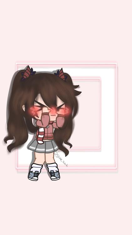 Gacha Life Rose Pink White wallpaper