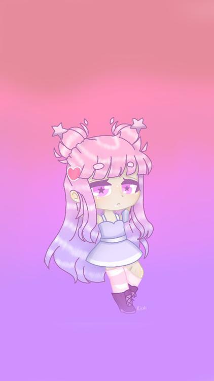 Gacha Life Rose Pink Purple wallpaper