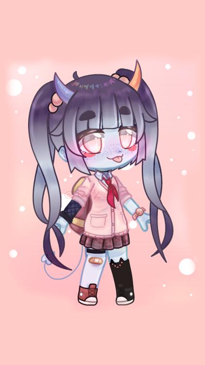 Gacha Life Softy Red wallpaper