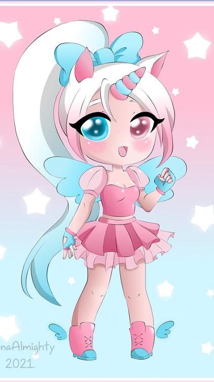 Gacha Life Gacha Tall Tale Cyan wallpaper