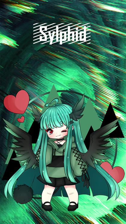 Gacha Life Wind Units Cyan wallpaper