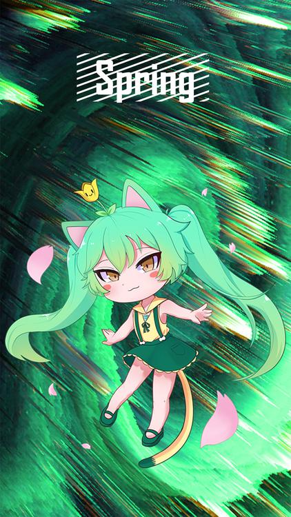 Gacha Life Wind Units Cyan wallpaper