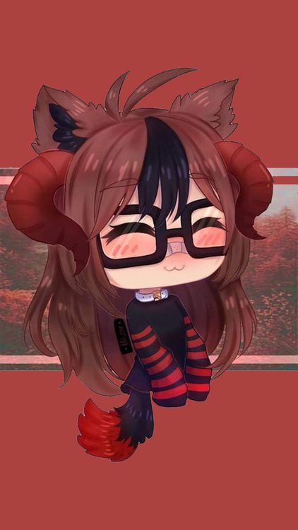 Gacha Life Gacha Glitch Orange wallpaper