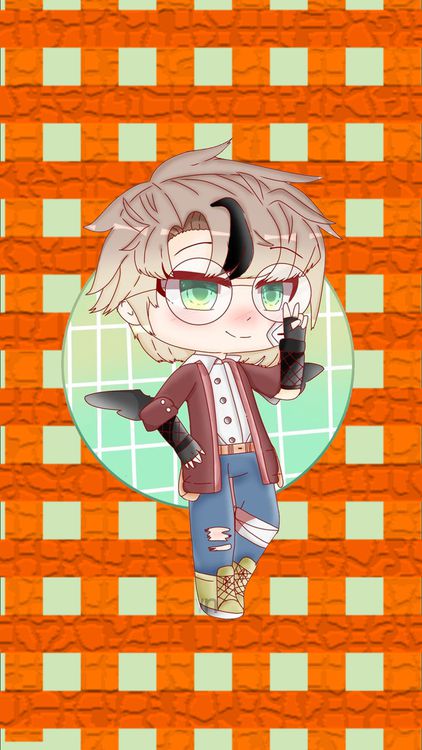 Gacha Life Acapella Gacha Orange wallpaper