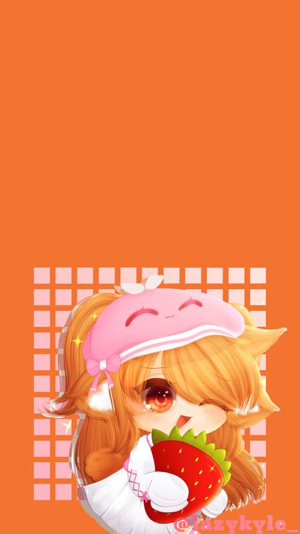 Gacha Life Caramell Orange wallpaper