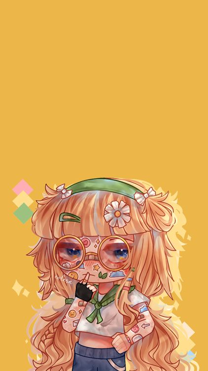 Gacha Life Caramell Orange wallpaper