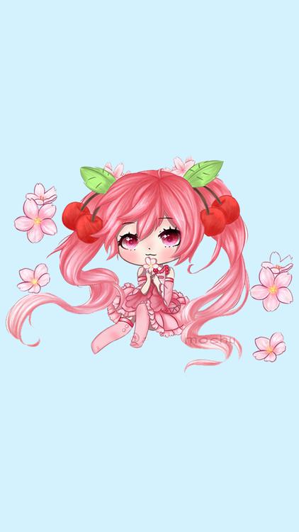 Gacha Life Spin the Wheel Cyan wallpaper