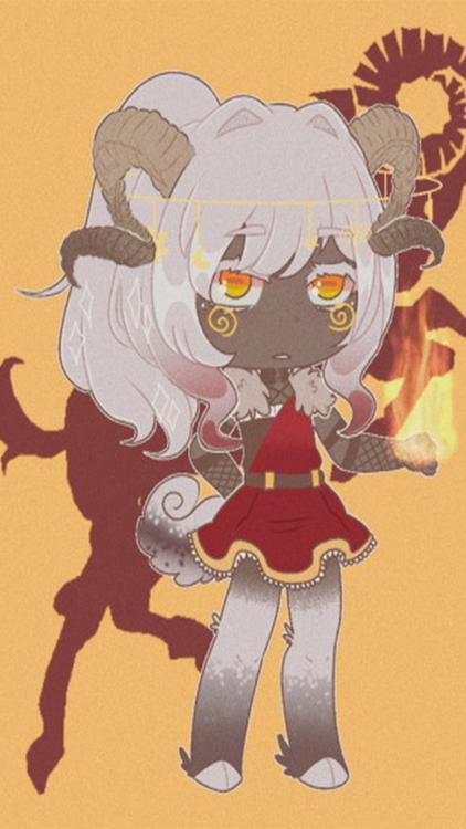 Gacha Life Gothic Gacha Orange wallpaper