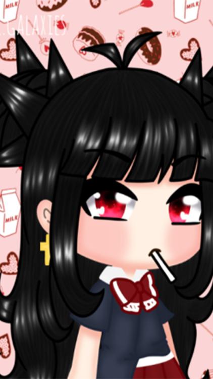 Gacha Life Gothic Gacha Black wallpaper