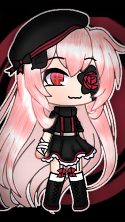Gacha Life Gothic Gacha Black wallpaper