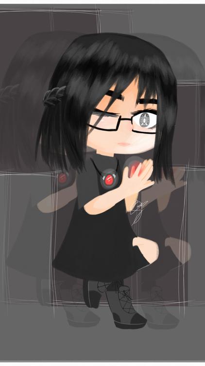 Gacha Life Gothic Gacha Gray wallpaper