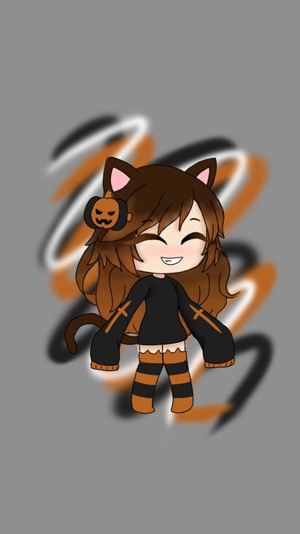 Gacha Life Halloween Gacha Gray wallpaper