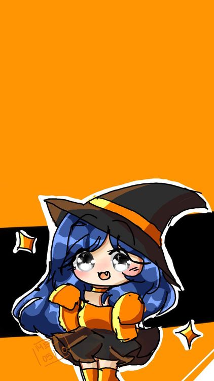 Gacha Life Halloween Gacha Orange wallpaper
