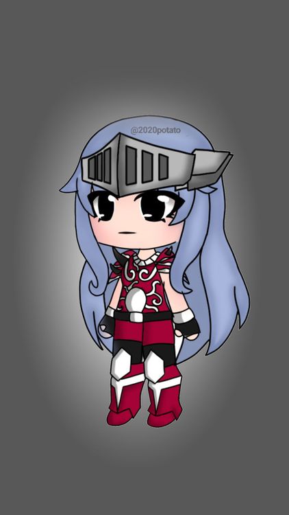 Gacha Life Gacha Hard Girl Gray wallpaper