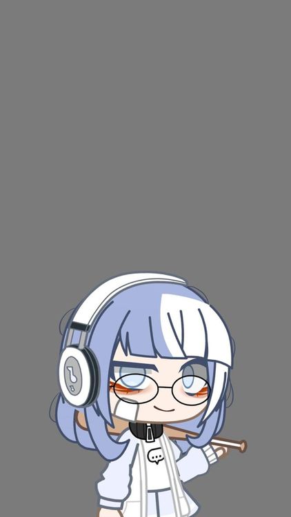 Gacha Life Gacha Hard Girl Gray wallpaper
