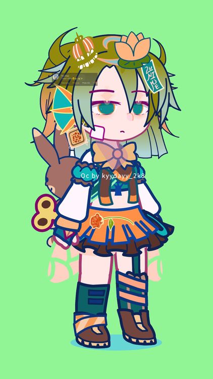 Gacha Life @kyydayy_2k8 Green wallpaper