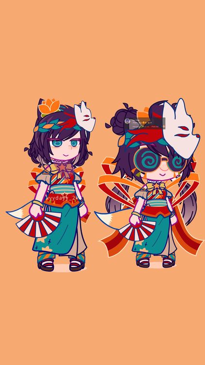 Gacha Life @kyydayy_2k8 Orange wallpaper