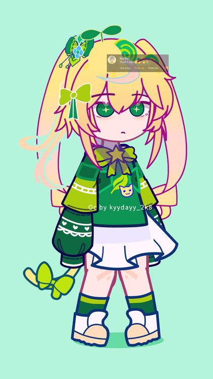 Gacha Life @kyydayy_2k8 Green wallpaper