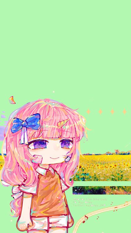 Gacha Life @kyydayy_2k8 Green wallpaper