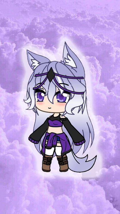 Gacha Life Gacha Mods Purple wallpaper