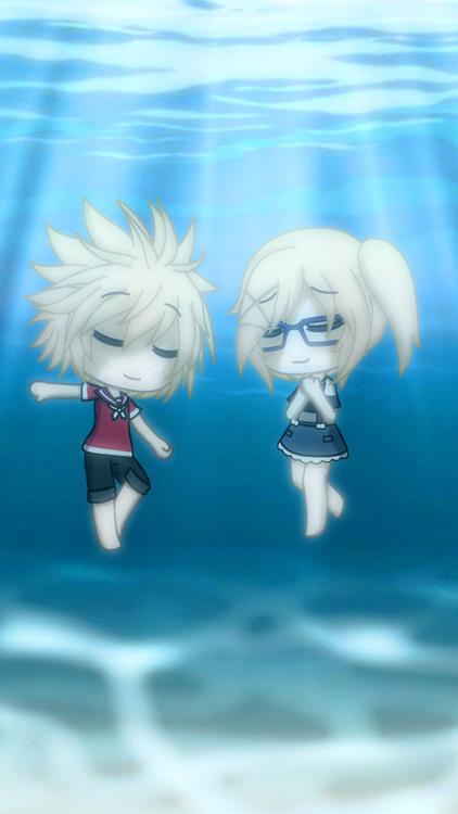 Gacha Life Mermaid Gacha Cyan wallpaper