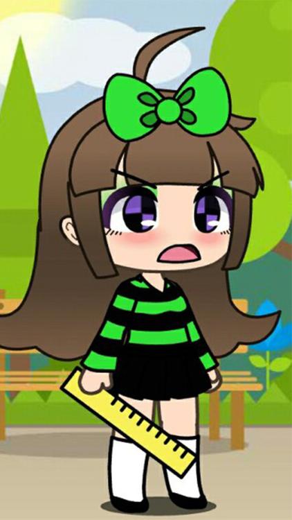 Gacha Life Lunime Green wallpaper