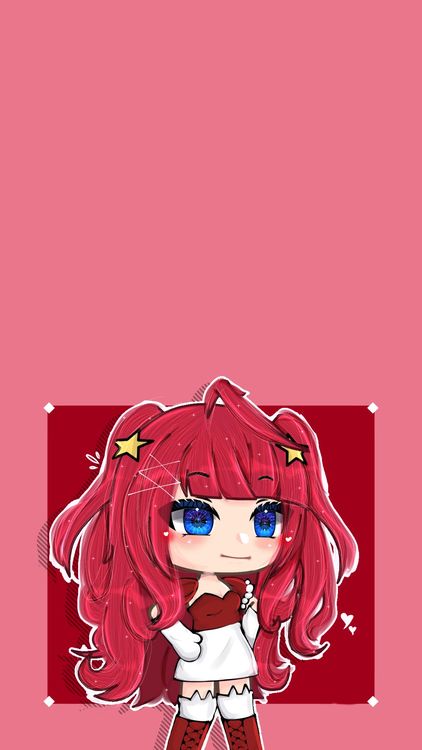 Gacha Life MyLittleGachaGirl Red wallpaper