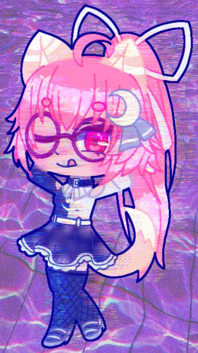 Gacha Life Neko Gacha Purple wallpaper