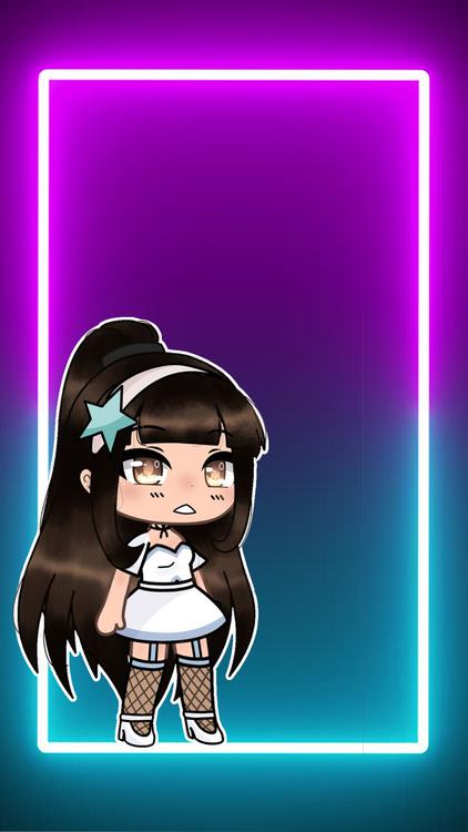 Gacha Life Gacha Neon Purple wallpaper