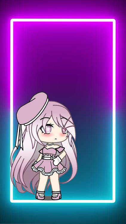 Gacha Life Gacha Neon Purple wallpaper