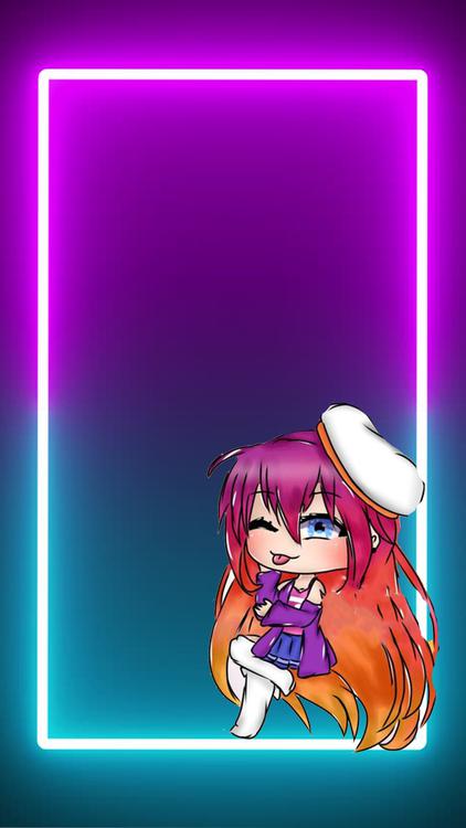 Gacha Life Gacha Neon Purple wallpaper