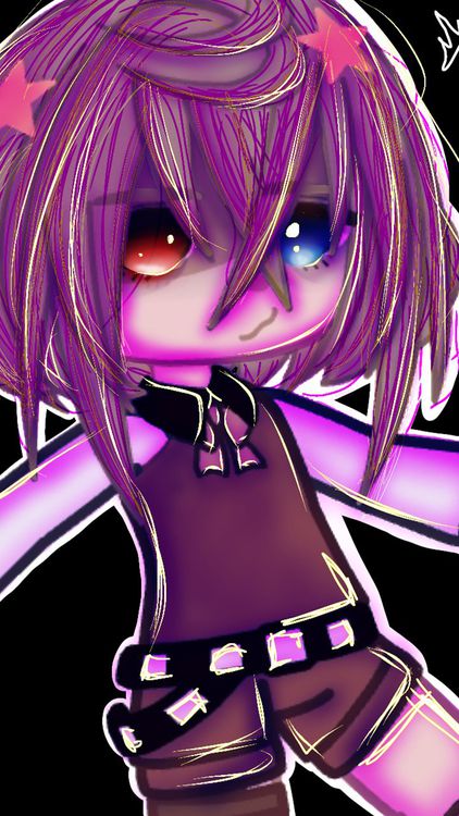 Gacha Life Pinkpop Cute Gacha Black wallpaper