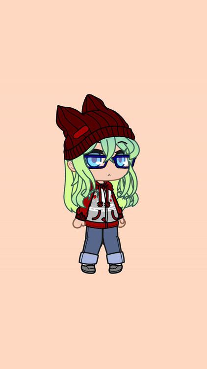 Gacha Life Pinky Gacha Red wallpaper