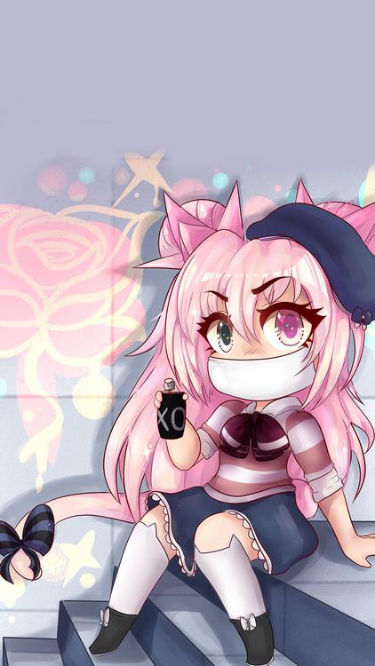 Gacha Life Pinky Gacha Blue wallpaper