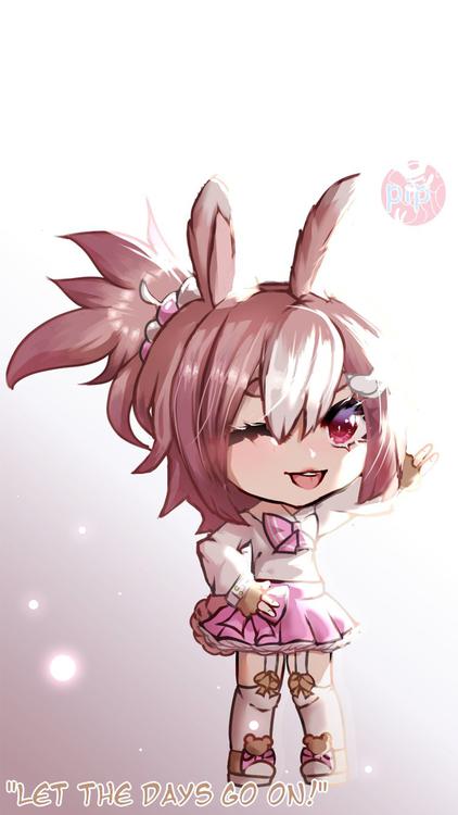 Gacha Life Pinky Gacha White wallpaper