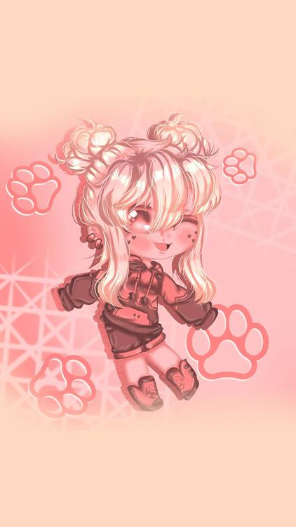 Gacha Life Pinky Gacha Red wallpaper