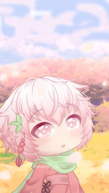 Gacha Life Pinky Gacha White wallpaper