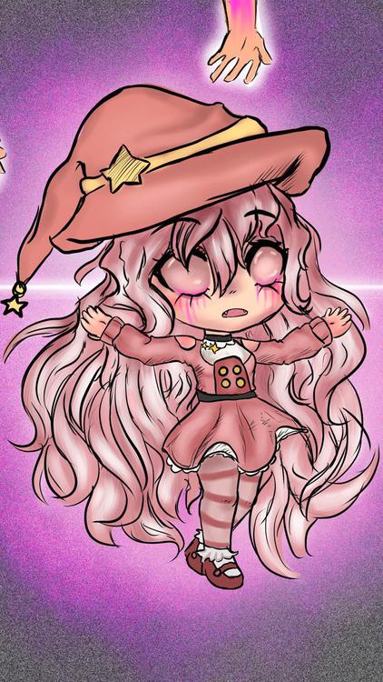 Gacha Life Pinky Gacha Red wallpaper