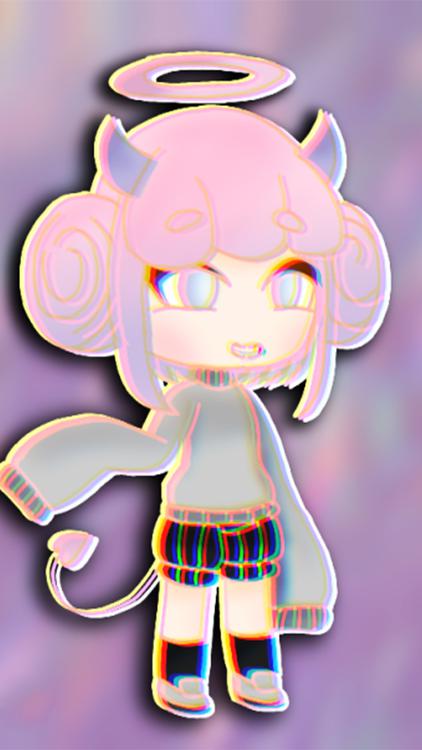 Gacha Life Rainbow Pink wallpaper