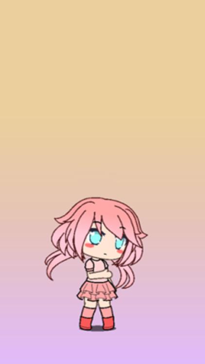 Gacha Life Rainbow Orange wallpaper