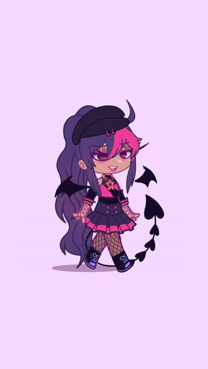 Gacha Life Smooth Gacha verse Pink wallpaper