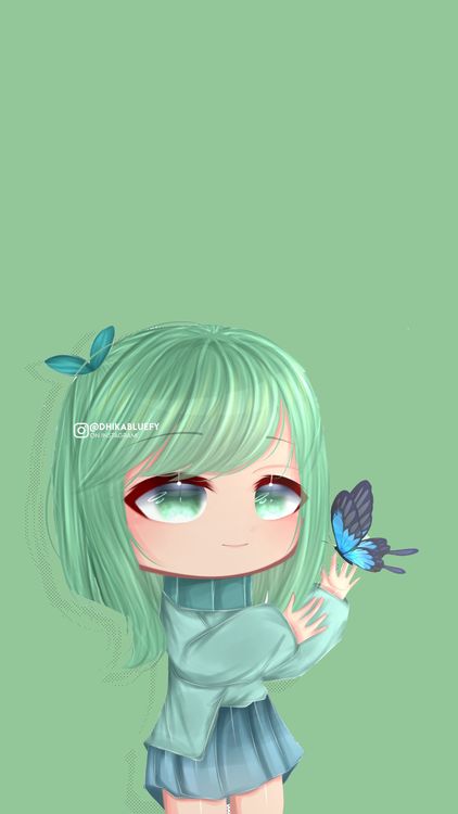 Gacha Life Zip Zap Green wallpaper