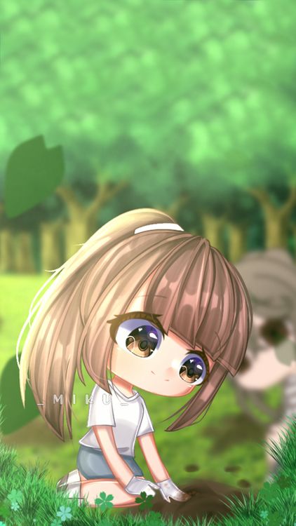 Gacha Life Zip Zap Green wallpaper